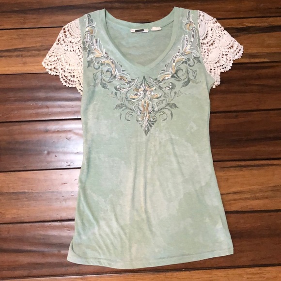 Miss Me V-neck Tee - Picture 1 of 4